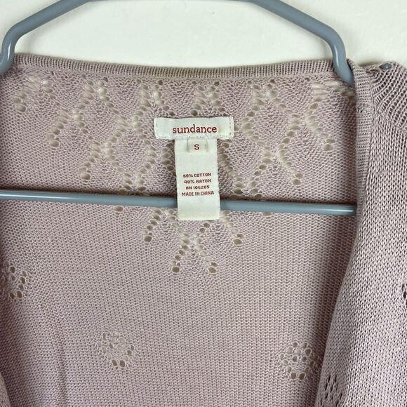 Sundance Knit Open-Front Cardigan Sweater - Dull Purple - Picture 6 of 6
